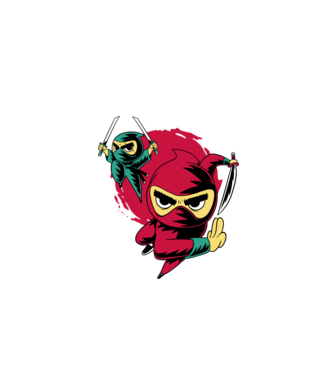 Tricou Ninja model negru pe tricou