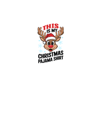 Christmas Pajama Reindeer Alb model alb pe tricou