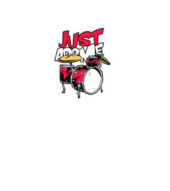 Just add me Drums model albastru deschis pe tricou