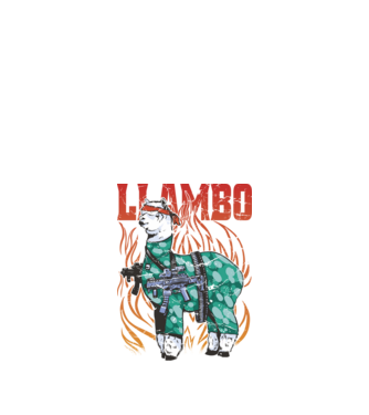 Llambo Lama model negru pe tricou