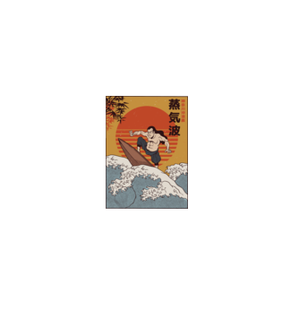 Samurai Surf model negru pe tricou