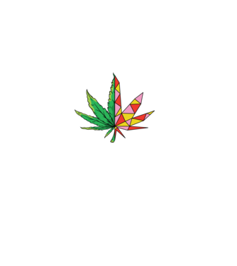 Frunză de marijuana model roz deschis pe tricou