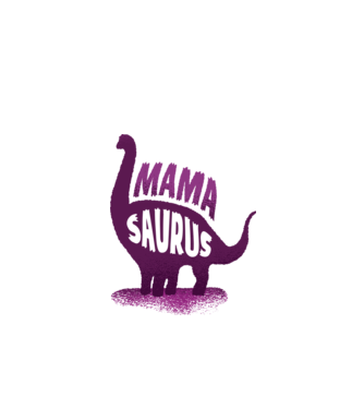 Mamasaurus model alb pe tricou