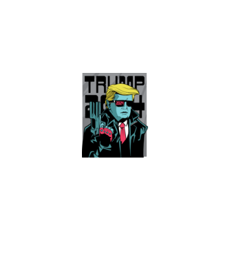 Trump Terminator 2024 model negru pe tricou