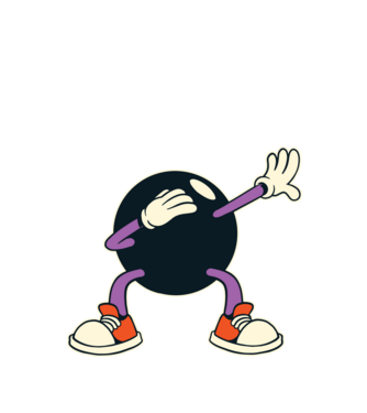 Bowling DAB model negru pe tricou
