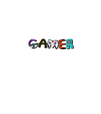Inscripție Gamer model gri pe tricou