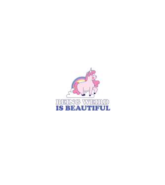 A fi ciudat este minunat Unicorn model alb/roșu pe tricou