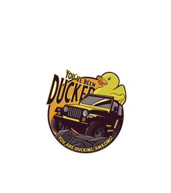 'You''ve been ducked - Off road SUV' model negru pe tricou