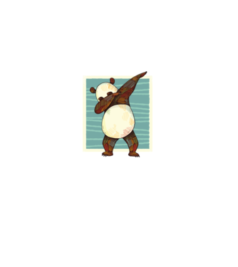 Panda DAB dans model verde pe tricou