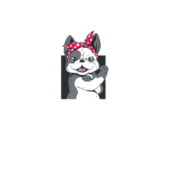 Bulldog Francez model nisipiu pe tricou