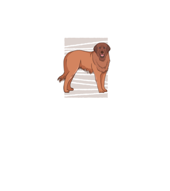 Câine ciobănesc Leonberg model turcoaz pe tricou