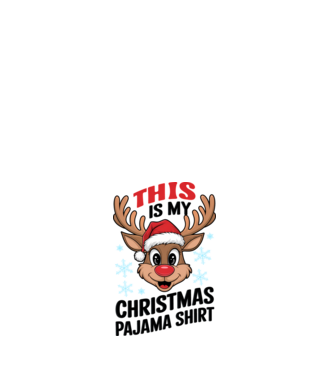 Christmas Pajama Reindeer Alb model alb pe tricou