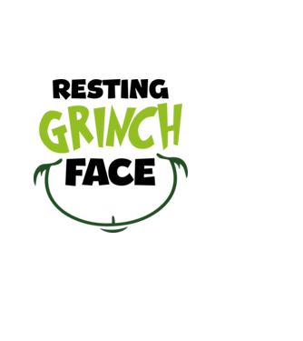 Resting Grinch face model albastru deschis pe tricou