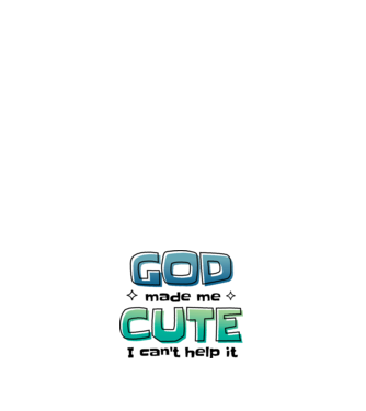 God made me cute model negru pe tricou