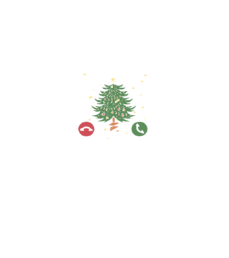 Christmas is calling model negru pe tricou