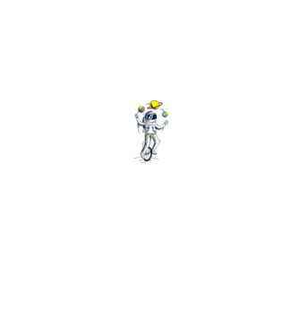 Jongler Astronaut model gri pe tricou