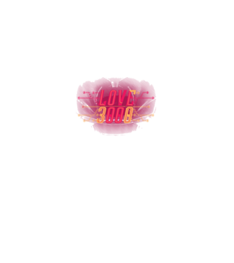 Love 3000 model negru pe tricou