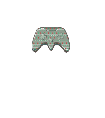 Controler Gamer Crăciun model alb pe tricou