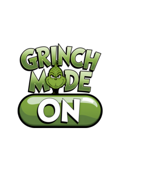 Grinch mode ON model negru pe tricou