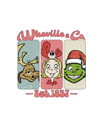 Whoville & Co - Grinch model alb pe tricou