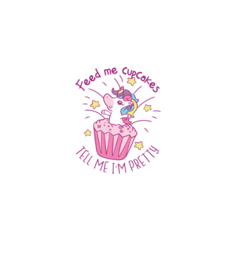 Unicorn Muffin model roz deschis pe tricou