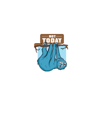 Not today Leneș model alb pe tricou