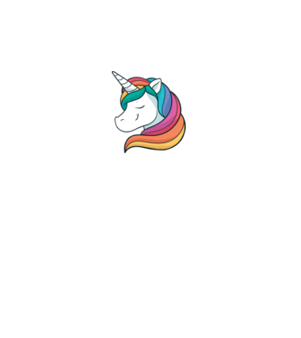 Cap de unicorn model alb pe tricou