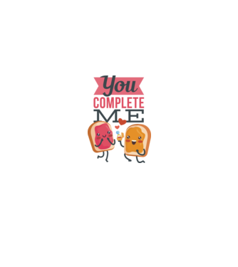 'You Complete Me Tricou drăguț pentru Valentine''s Day' model alb pe tricou