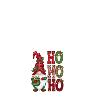 HOHOHO Gnome model alb pe tricou