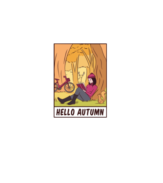 Hello Toamnă model alb pe tricou