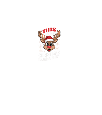 Christmas Pajama Reindeer Negru model negru pe tricou