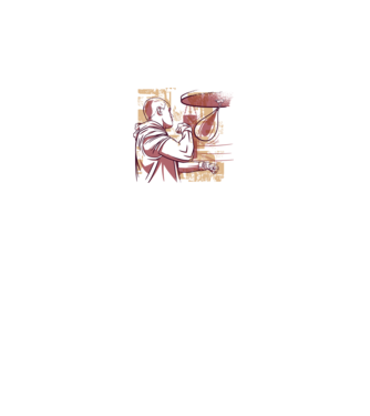 Pugilist model alb pe tricou