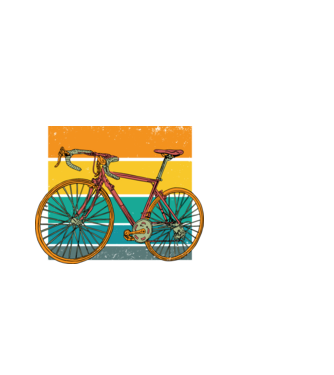 Bicicletă Retro model negru pe tricou