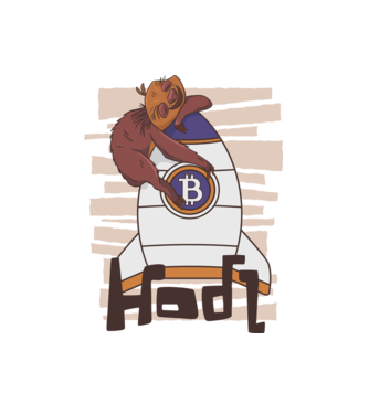 Bitcoin Hodl Leneș model alb pe tricou