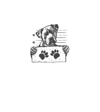 Staffordshire Terrier Închisoare model gri pe tricou