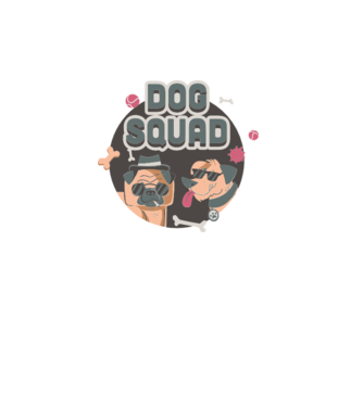 Dog squad model alb pe tricou