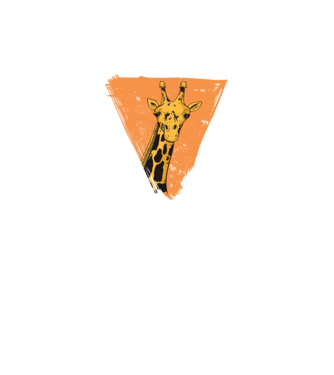 Girafă cool model alb pe tricou