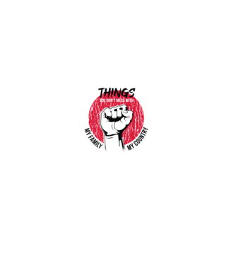 3 lucruri de care să nu te legi: Familia mea, țara mea și libertatea mea model gri pe tricou
