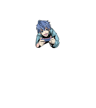 Anime băiat Gamer model alb pe tricou