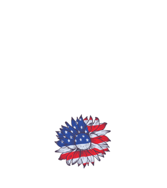 Floarea-soarelui americană Usa Sunflower model roz deschis pe tricou
