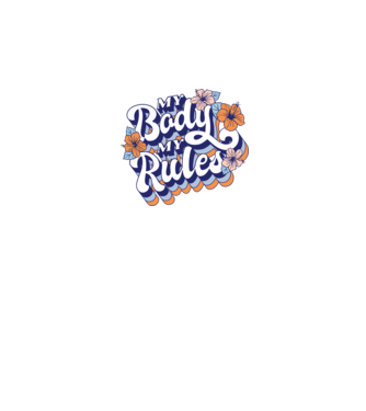 My Body My Rules model alb pe tricou