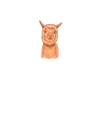 Cap de Alpaca model alb pe tricou