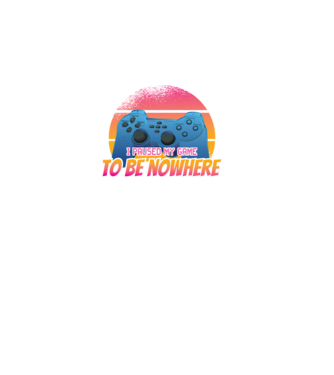 I paused my game to be nowhere model negru pe tricou