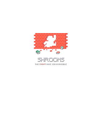 Shrooms - They make you invincible Mario model gri pe tricou