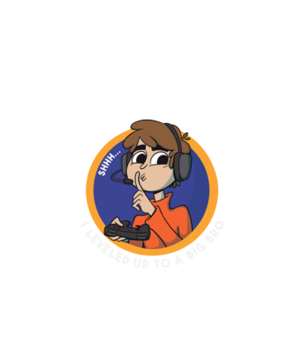 Gamer Frate mai mare model negru pe tricou