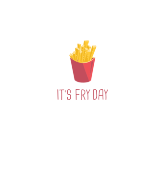 'It''s Fry Day' model negru pe tricou