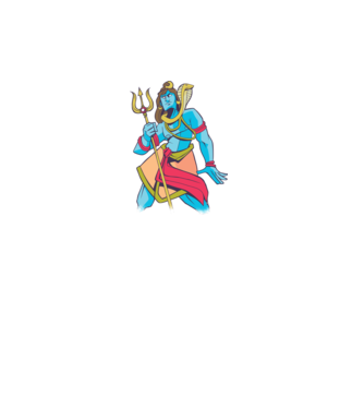 Shiva model turcoaz pe tricou