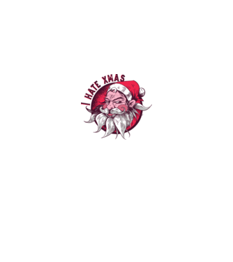 I Hate Xmas model alb pe tricou