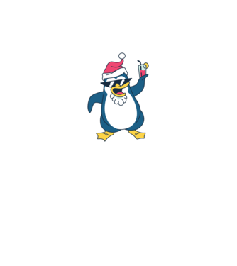Pinguin de Crăciun model gri pe tricou
