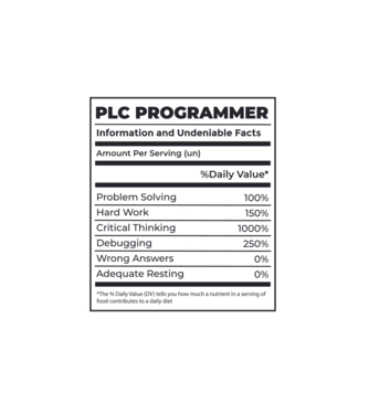 Programator PLC model alb pe tricou